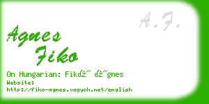 agnes fiko business card